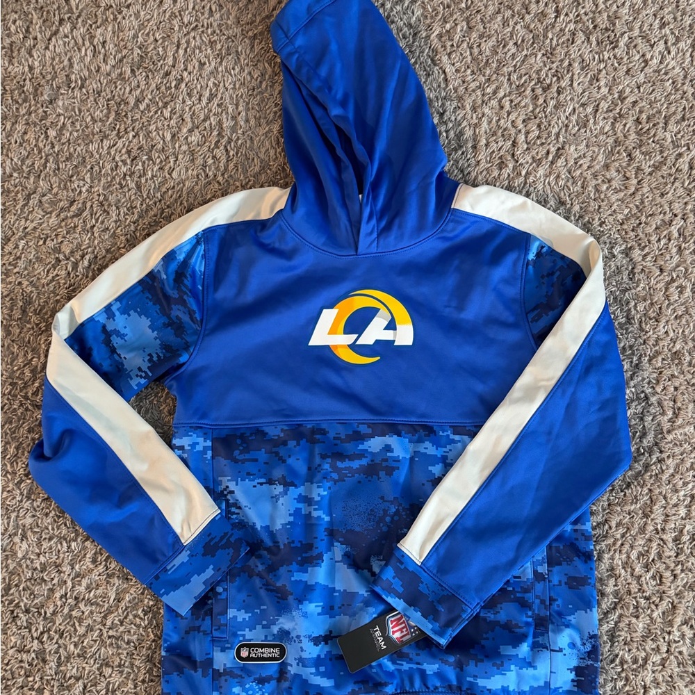 NFL Los Angeles Rams Blue Camo Hoodie NWT
